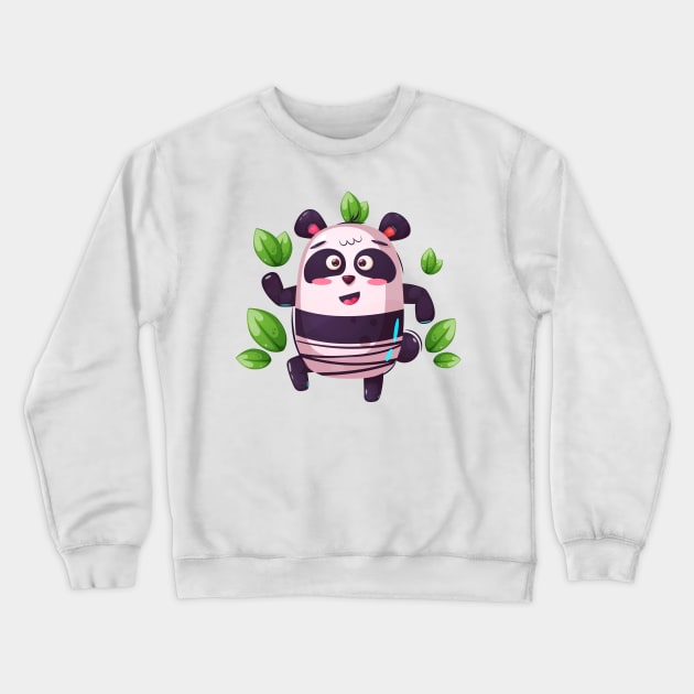 Dancing Panda Crewneck Sweatshirt by P-ashion Tee